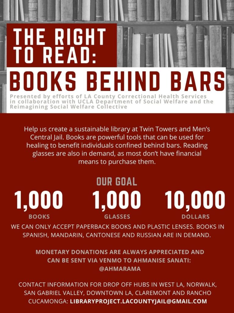 Donate to the Books to Prisoners book drive now through March 18!
