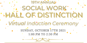 19th Annual Hall of Distinction. Sunday October 17, 2021 from 1-2:30pm.