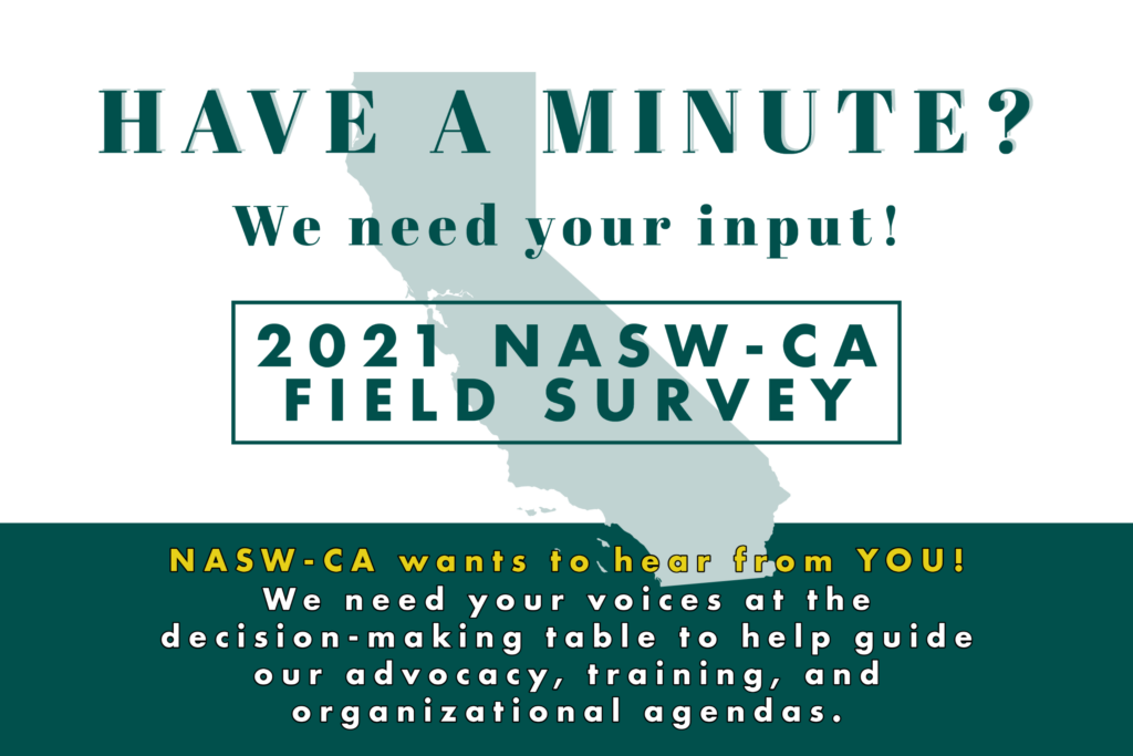 NASW-CA wants to hear from YOU! We need your voices at the decision-making table to help guide our advocacy, training, and organizational agendas.
