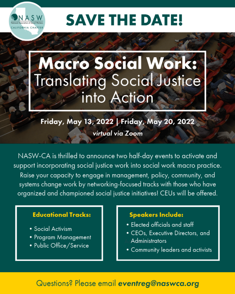 SAVE THE DATE Macro Social Work Symposium in May 2022! ·